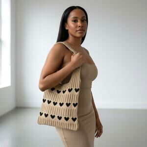 Small Vintage Open Shoulder Tote Bag